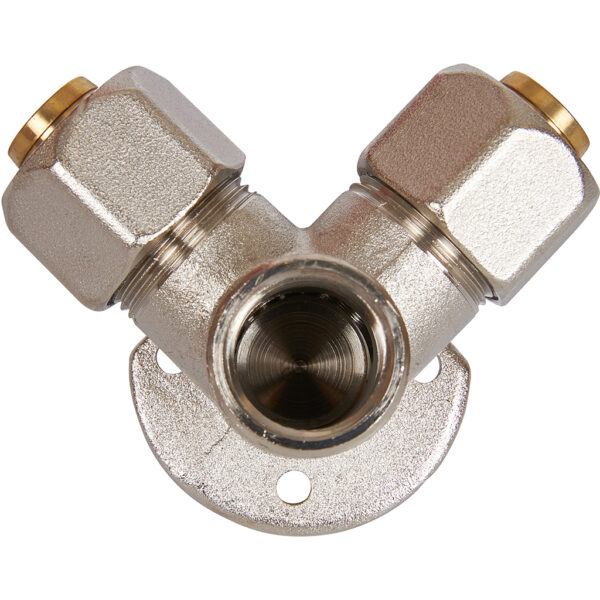 Распродажа: *SFS-0014-001220 STOUT Тройник настенный с креплением 1/2 х20 для металлопластиковых тру