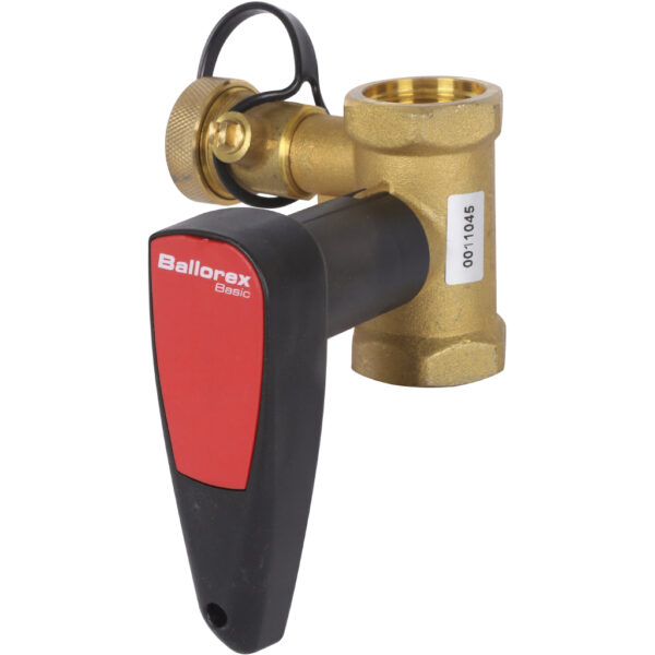 БРОЕН Basic Клапан ручной запорный с дренажем резьбовой DN 020 PN 25 Kvs=4,65 м3/ч,артикул 44490000-