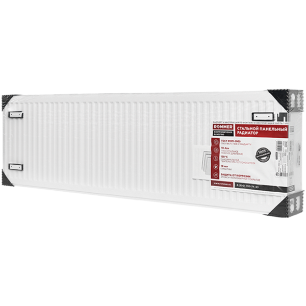 ROMMER 33/500/1600 радиатор стальной панельный боковое подключение Compact