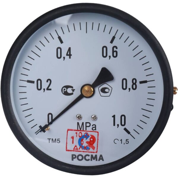 00000000908 РОСМА ТМ-510Т.00 (0-1 MPa) G1/2 МАНОМЕТР 100мм, общетехнический, осевое присоединение, К