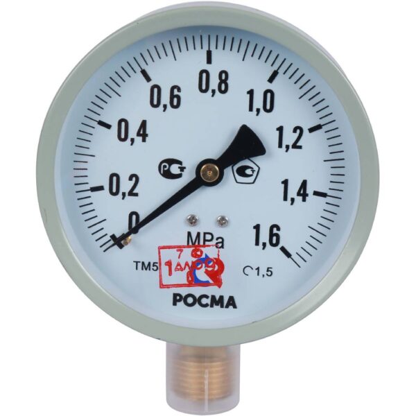 00000006818 РОСМА ТМ-510P.00(0-1,6MРа)G1/2.1,5.M2 Манометр диам. 100 мм