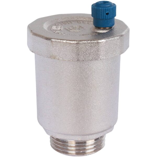 SVS-1011-000020 STOUT Воздухоотводчик автоматический вертикальный выпуск, нар.р. 3/4 никель.