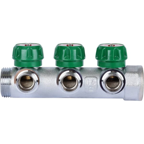 SMB-6849-011203 STOUT Коллектор регулирующий 1 , 3 отвода 1/2 плоское уплотнение