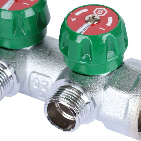 SMB-6849-011203 STOUT Коллектор регулирующий 1 , 3 отвода 1/2 плоское уплотнение