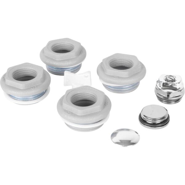 011046 08 Global KIT 1/2 Присоединительный набор для радиатора (цвет cod.08 grigio argento opaco met