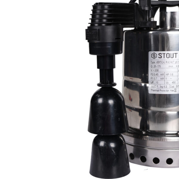 SPD-0003-200450 STOUT Насос дренажный, с вертикальным поплавком, кабель 10 м, 230V, Q=175 л/мин, H=