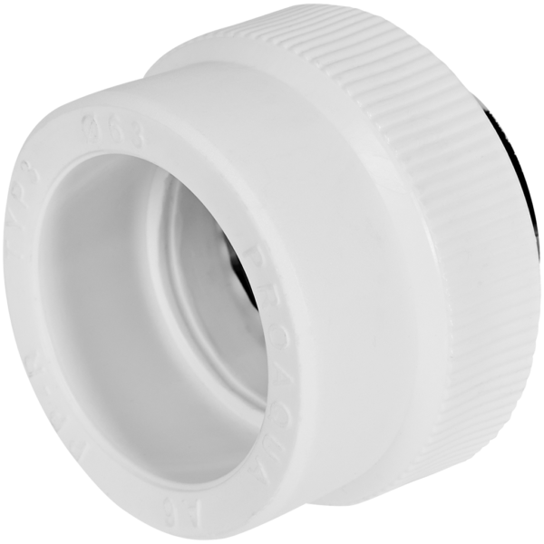 PA22524P Pro Aqua d= 63-2 PP-R Муфта комбинированная под ключ ВР Белая