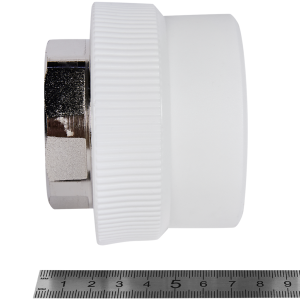 PA22524P Pro Aqua d= 63-2 PP-R Муфта комбинированная под ключ ВР Белая