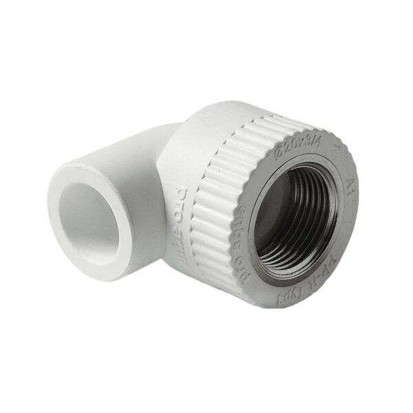 PA26010P Pro Aqua d=20-3/4 PP-R Угольник комбинированный ВР Белый