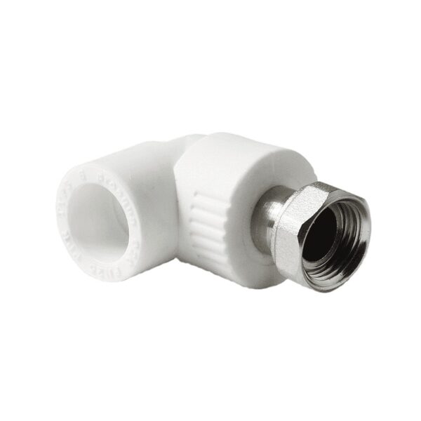 PA29210 Pro Aqua d=20-3/4 PP-R Угольник с накидной гайкой Белый
