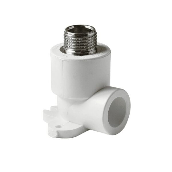 Pro Aqua d=20-1/2 PP-R Угольник с креплением комбинированный НР Белый