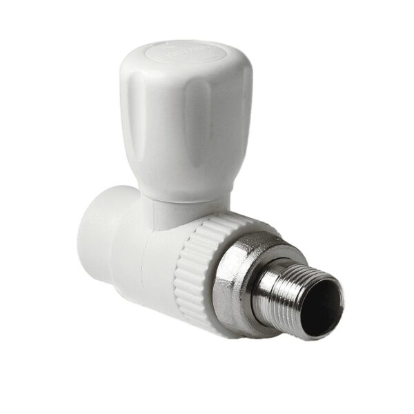 PA41010 Pro Aqua d=25-3/4 PP-R Шаровой кран для радиатора прямой Белый