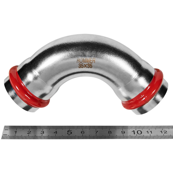 RSS-0003-000035 ROMMER Угольник 90° ВПр-ВПр, 35, из нержавеющей стали прессовой