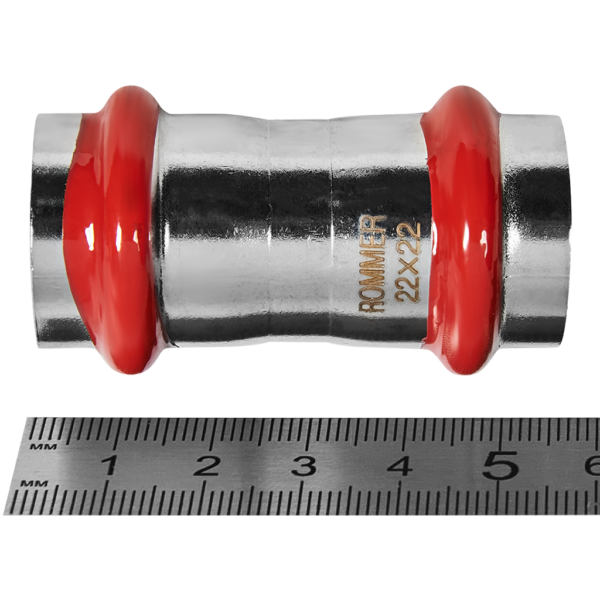 RSS-0017-000022 ROMMER Муфта равнопроходная ВПр, 22, из нержавеющей стали прессовой