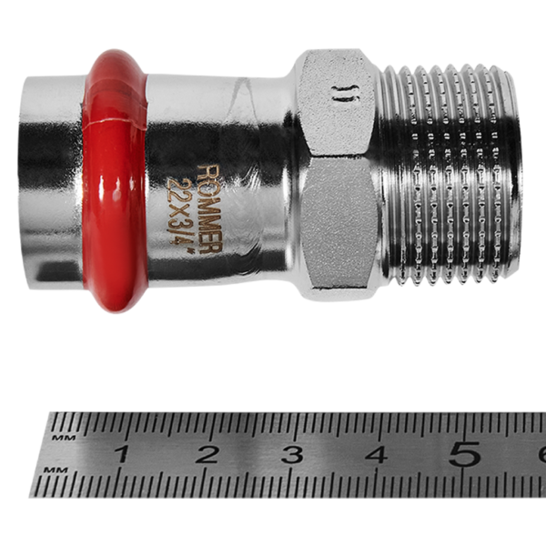 RSS-0021-002234 ROMMER Переходник ВПр-НР, 22х3/4, из нержавеющей стали прессовой