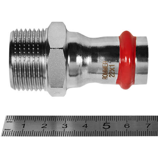 RSS-0021-000221 ROMMER Переходник ВПр-НР, 22х1, из нержавеющей стали прессовой