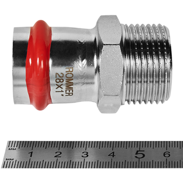 RSS-0021-000281 ROMMER Переходник ВПр-НР, 28х1, из нержавеющей стали прессовой