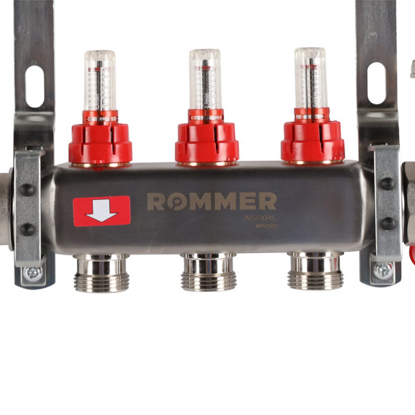 RMS-1210-000003 ROMMER Коллектор из нержавеющей стали в сборе с расходомерами 3 вых.