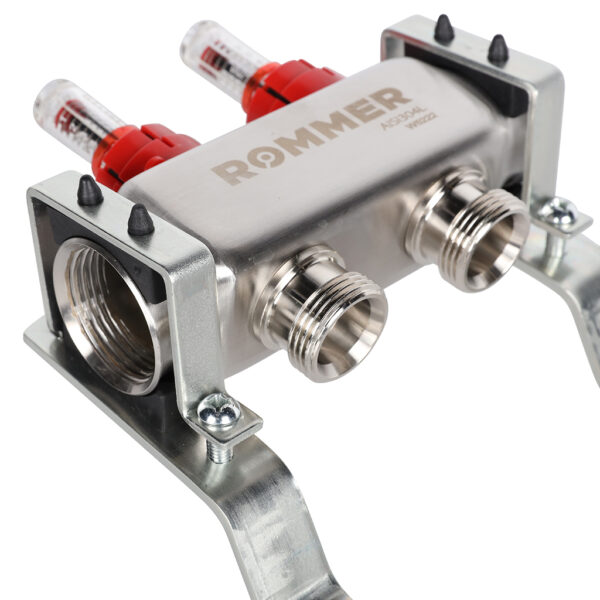 RMS-1200-000002 ROMMER Коллектор из нержавеющей стали с расходомерами 2 вых.