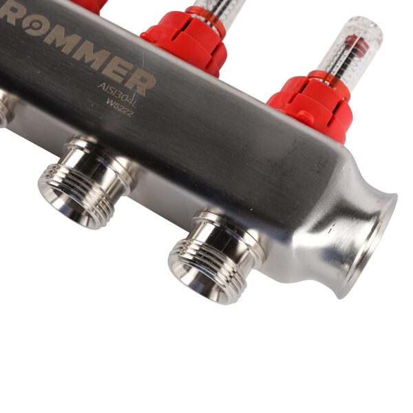 RMS-1200-000004 ROMMER Коллектор из нержавеющей стали с расходомерами 4 вых.