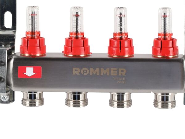 RMS-1200-000004 ROMMER Коллектор из нержавеющей стали с расходомерами 4 вых.