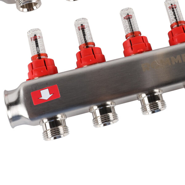 RMS-1200-000006 ROMMER Коллектор из нержавеющей стали с расходомерами 6 вых.