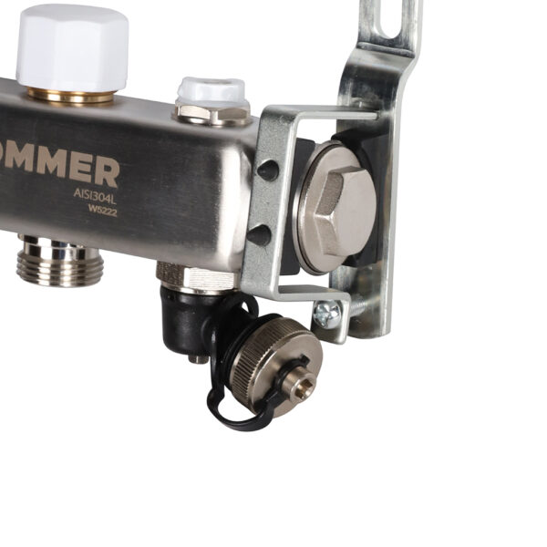 RMS-1201-000002 ROMMER Коллектор из нержавеющей стали с расходомерами, с клапаном вып. воздуха и сли