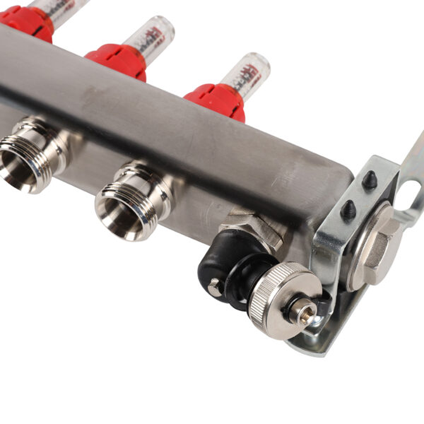 RMS-1201-000007 ROMMER Коллектор из нержавеющей стали с расходомерами, с клапаном вып. воздуха и сли