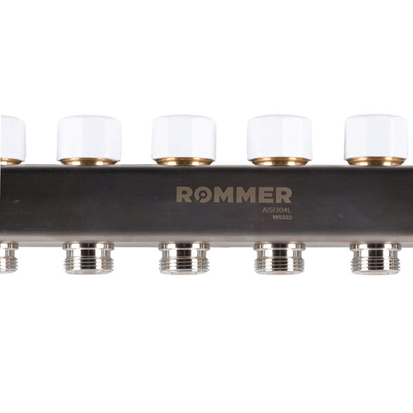 RMS-1201-000007 ROMMER Коллектор из нержавеющей стали с расходомерами, с клапаном вып. воздуха и сли