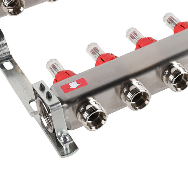 RMS-1201-000008 ROMMER Коллектор из нержавеющей стали с расходомерами, с клапаном вып. воздуха и сли