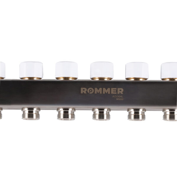 RMS-1201-000008 ROMMER Коллектор из нержавеющей стали с расходомерами, с клапаном вып. воздуха и сли