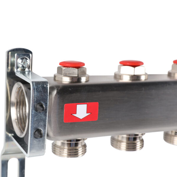 RMS-3201-000008 ROMMER Коллектор из нержавеющей стали без расходомеров, с клапаном вып. воздуха и сл