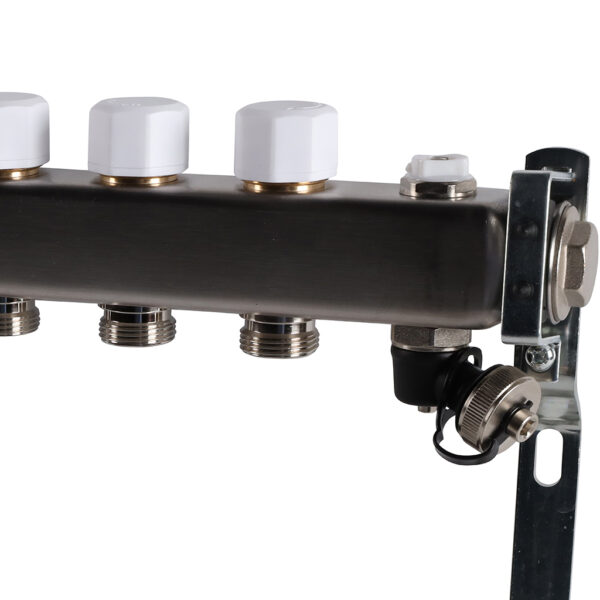 RMS-3201-000009 ROMMER Коллектор из нержавеющей стали без расходомеров, с клапаном вып. воздуха и сл