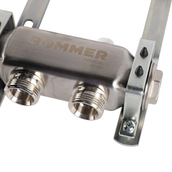 RMS-4401-000002 ROMMER Коллектор из нержавеющей стали для радиаторной разводки 2 вых.