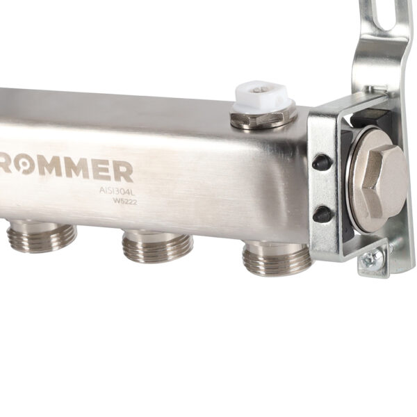 RMS-4401-000004 ROMMER Коллектор из нержавеющей стали для радиаторной разводки 4 вых.