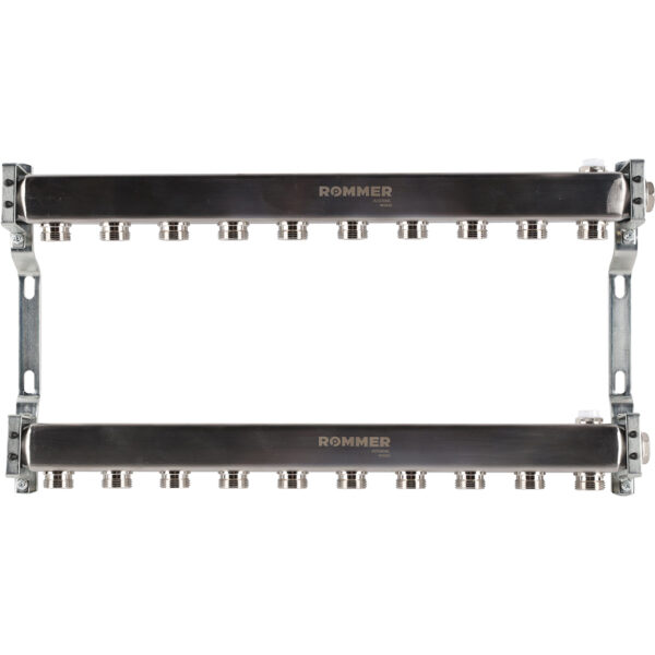 RMS-4401-000010 ROMMER Коллектор из нержавеющей стали для радиаторной разводки 10 вых.