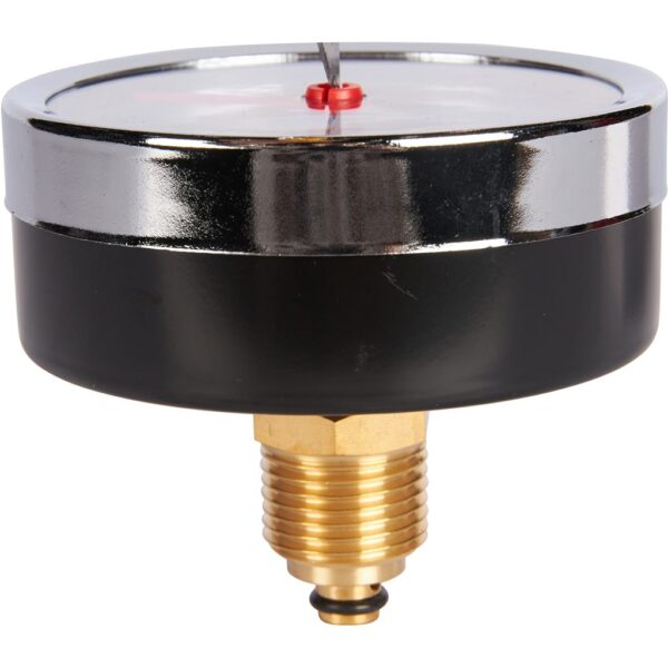 RIM-0005-801015 ROMMER Термоманометр аксиальный в комплекте с автоматическим запорным клапаном. Корп