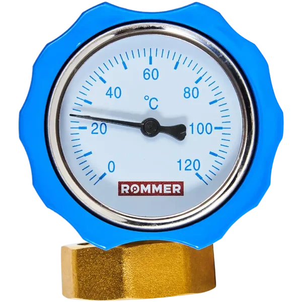 RBV-0020-0101112 ROMMER Клапан запорный латунный ВР 1 с НГ для подключения насоса ВР 1 1/2 и обра