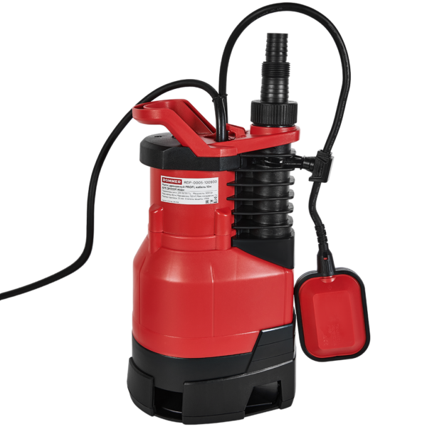 RDP-0005-100900 ROMMER PROFI Насос дренажный, H-8.5м,Q-15.5м3/ч, кабель 10м, 900 Вт, для грязной вод