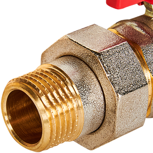 RBV-0005-2510215 ROMMER Кран шаровой с американкой, ВР/НР, ручка бабочка 1/2