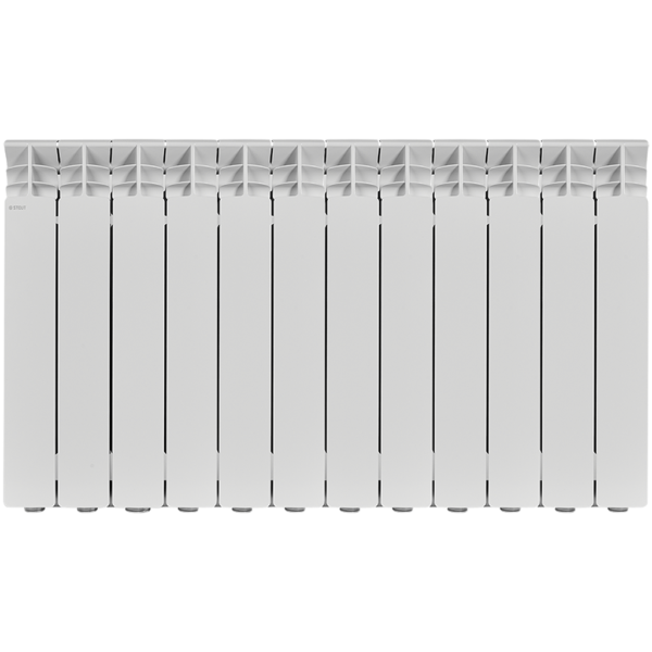 SRA-3310-050012 STOUT GAMMA 500 12 секций радиатор алюминиевый боковое подключение (белый RAL 9010)