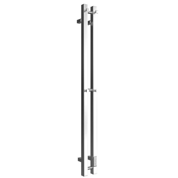 SHQ-R1Q0-012008 STOUT полотенцесушитель электрический ROCK quadro 120*08 Полированный 2 опоры