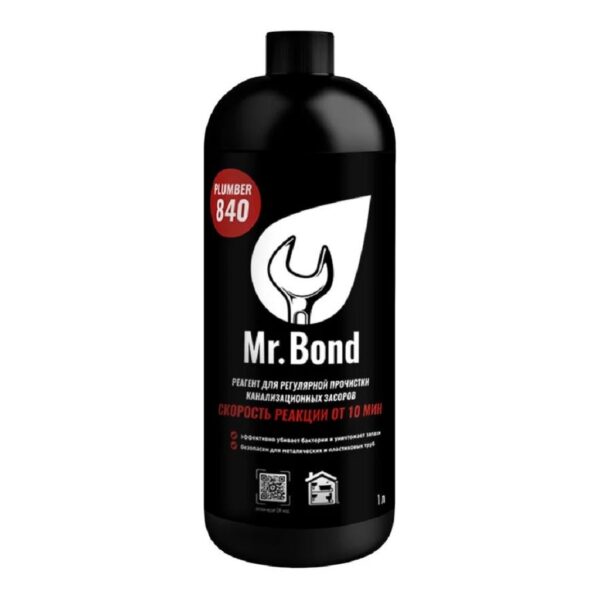MB30348400011 Mr.Bond Plumber 840 Реагент для очистки канализационных засоров, 1л