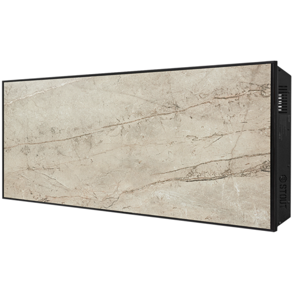 SCT-00GB-012060 STOUT отопительная панель GREY STONE SCT 120*60 серый гранит / черный корпус