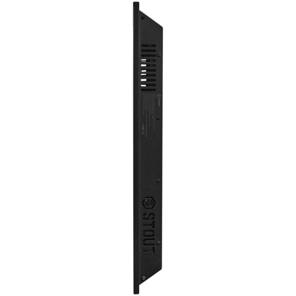 SCT-00GB-012060 STOUT отопительная панель GREY STONE SCT 120*60 серый гранит / черный корпус