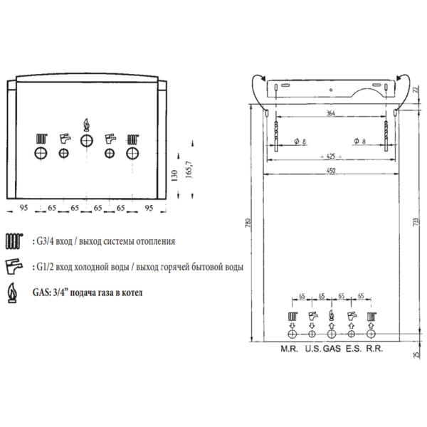 CSE45224358- Baxi LUNA 3 comfort 240 i котел газовый настенный/ двухконтурный/ атмосферный