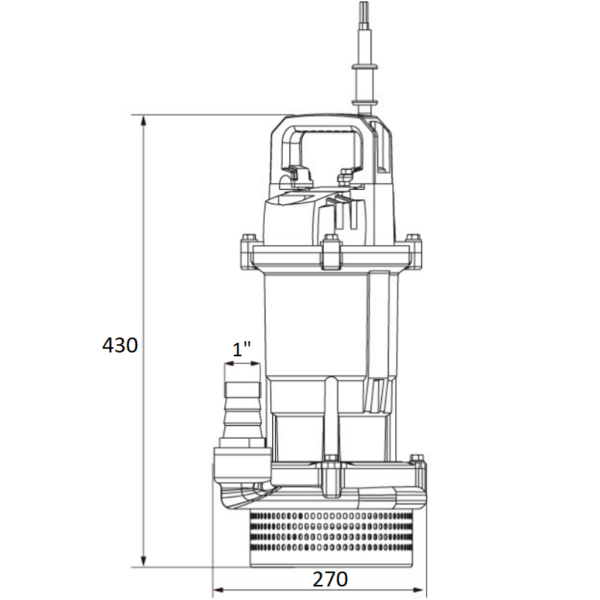 Насос дренажный SHIMGE QDX-K3 3-30-1.1 F (1х220В; 1,10кВт)