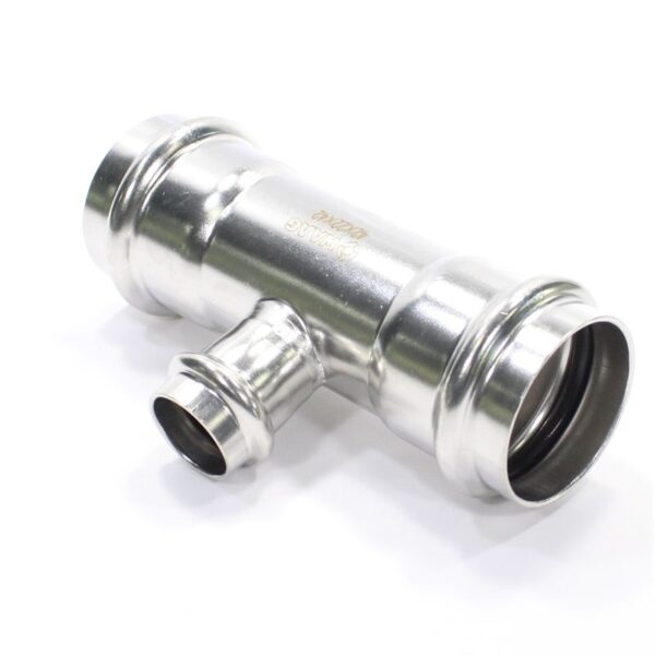 Тройник 42-22-42, WAAG Heavy Inox, пресс-пресс, сталь нержавеющая