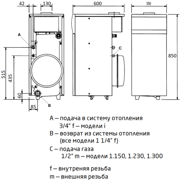 WSB43123301- Baxi SLIM 1.230 i котел газовый напольный с открытой камерой