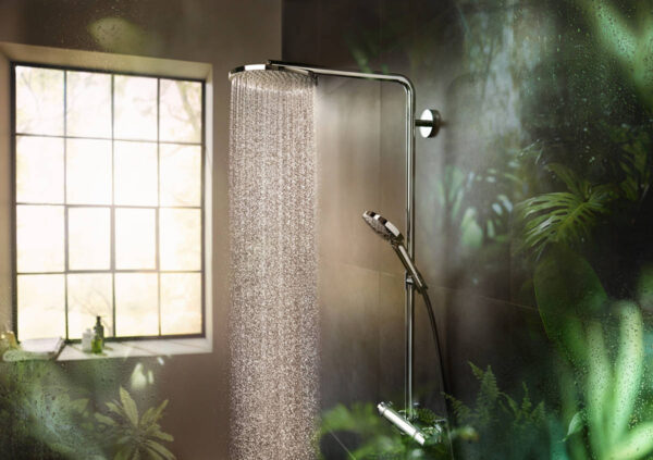 Душевая колонна Hansgrohe Raindance Select S Showerpipe 240 1 jet with PowderRain, черный матовый